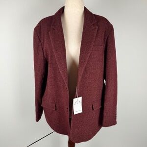 NWT Kirrin Finch Wool Blazer Herringbone Suit Jacket Sport Coat